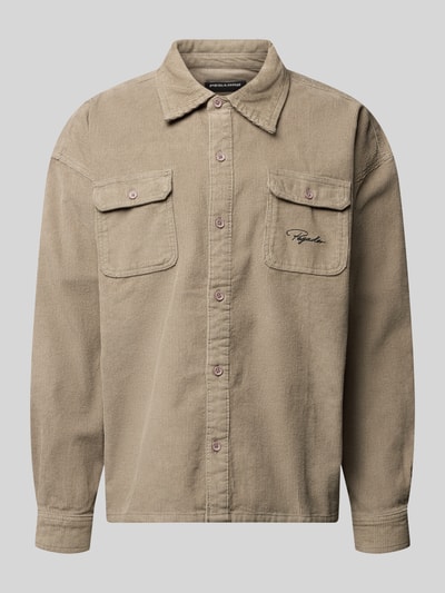 Pegador Vrijetijdsoverhemd met knoopsluiting Lichtgrijs - 1