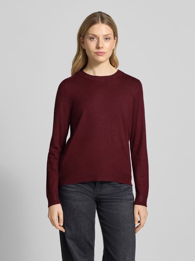 s.Oliver RED LABEL Regular Fit Strickpullover aus Viskose-Mix Bordeaux 4