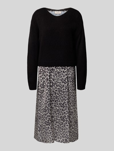 ROBE LÉGÈRE Strickkleid mit Rundhalsausschnitt Black 2