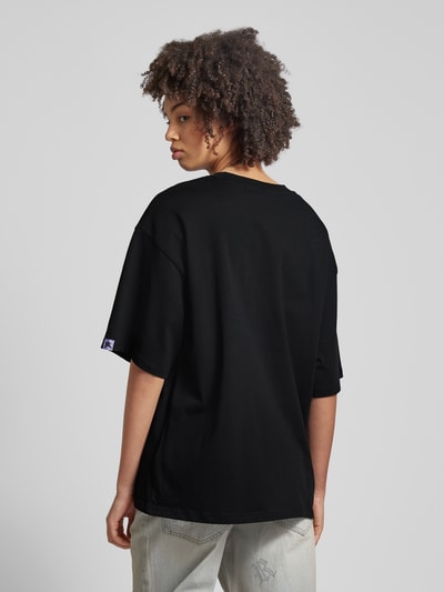 Review Oversized T-Shirt mit Label-Print Black 5