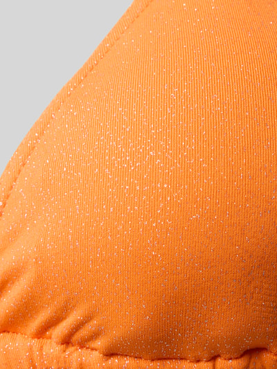 Produktfoto, Schimmerndes Bikini-Oberteil Modell 'CRICO SPARKLESUN' von Banana Moon, mieszanka materiałów z dodatkiem streczu, dopasowany krój, efekt błyszczący, kolor pomarańczowy, zapięcie (góra): wiązanie z tyłu