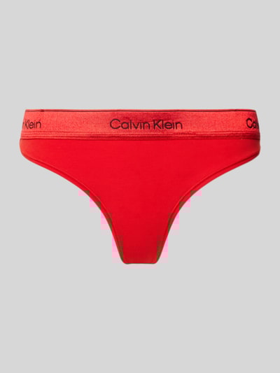 Calvin Klein Underwear String met elastische band en labeldetails Rood - 1
