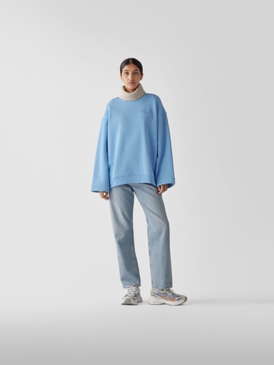 BAUM & PFERDGARTEN Oversized Sweatshirt mit Label-Stitching Hellblau 1