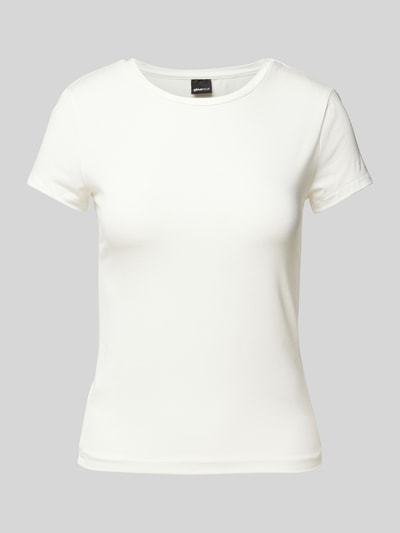 Gina Tricot T-Shirt mit Rundhalsausschnitt Weiss 2