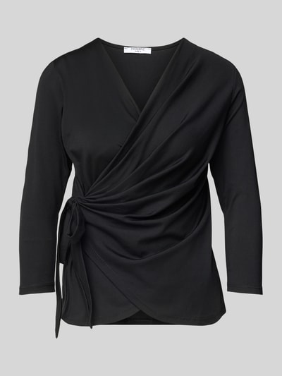 ZABAIONE Longsleeve in Wickel-Optik Black 2