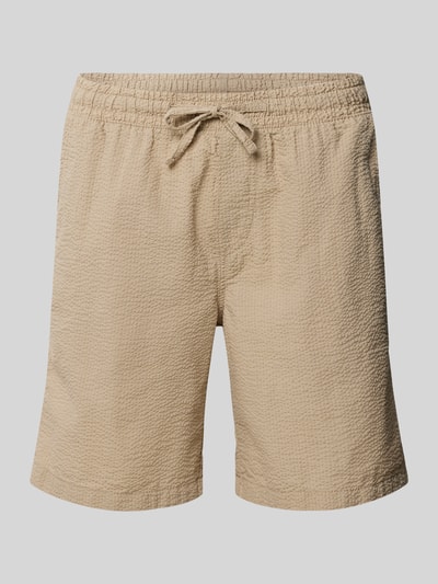 Jack & Jones Sweatshorts met tunnelkoord, model 'JAIDEN' Beige - 2