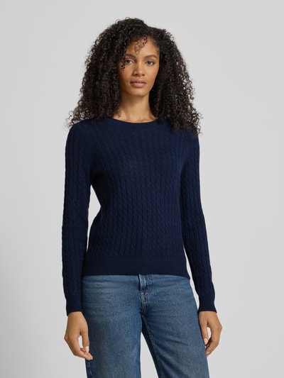 Christian Berg Woman Strickpullover aus reinem Kaschmir Dunkelblau 4