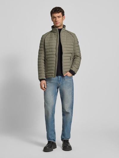 NAUTGÅRD Steppjacke mit Stehkragen und Reißverschlusstaschen Gruen 1