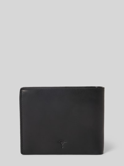 Produktfoto, Portemonnaie aus echtem Rindsleder von JOOP! COLLECTION in Schwarz, glatte Oberfläche, dezentes Logo, klare Kanten, rechteckige Form.