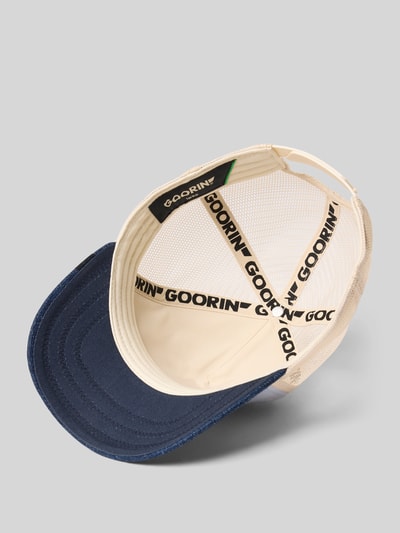 Produktfoto, Trucker Cap mit Motiv-Stitching Modell 'Cuddly' von GOORIN BROS., Denim-Optik, Mesh, Detailansicht Innenmaterial