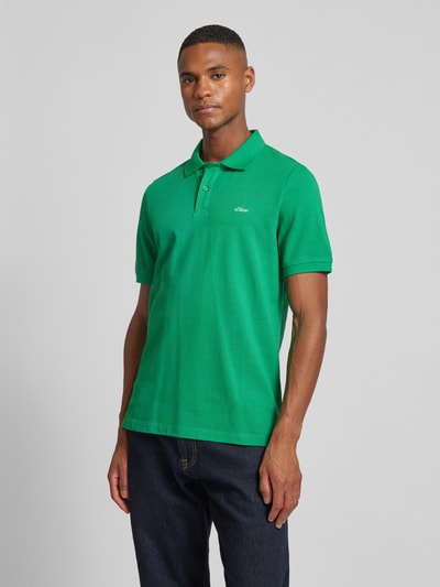 s.Oliver RED LABEL Regular Fit Poloshirt aus Baumwoll-Piqué Gruen 4