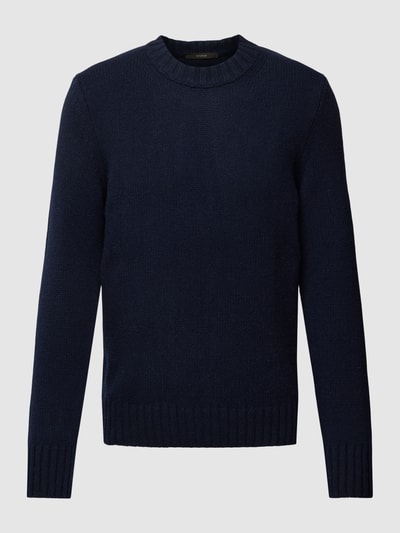 Windsor Gebreide pullover van een mix van kasjmiermix, model 'Ecosio' Marineblauw - 2