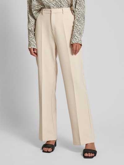 Neo Noir Straight leg pantalon met persplooien, model 'Alice' Beige - 4