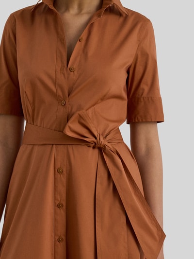 Lauren Ralph Lauren Taliowana sukienka casualowa z mieszanki bawełny Terakotowy 3