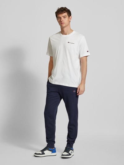 CHAMPION Regular fit sweatpants met logostitching Marineblauw - 1