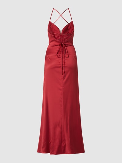 Luxuar Abendkleid aus Satin  Bordeaux 3