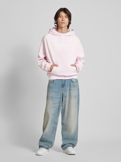 Pegador Hoodie mit Statement-Print Modell 'LOBOS' Pink 1