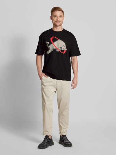 HUGO T-Shirt mit Motiv-Print Modell 'Danirick' - HUGO X RB Black 1