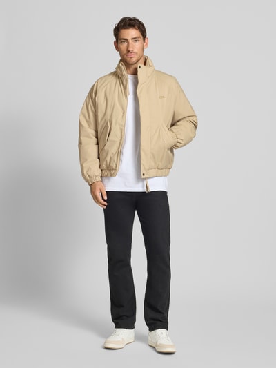 Lacoste Regular Fit Bomberjacke mit Stehkragen Beige 1