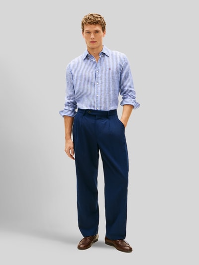 Tommy Hilfiger Regular Fit Freizeithemd aus reinem Leinen Marine 1