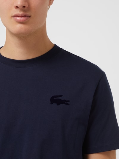 Lacoste T-Shirt mit Label-Detail Modell 'Croco Flock' Marine 3
