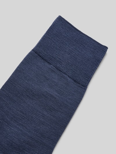 Falke Sokken van scheerwolmix met logoprint, model 'Airport' Rookblauw - 2