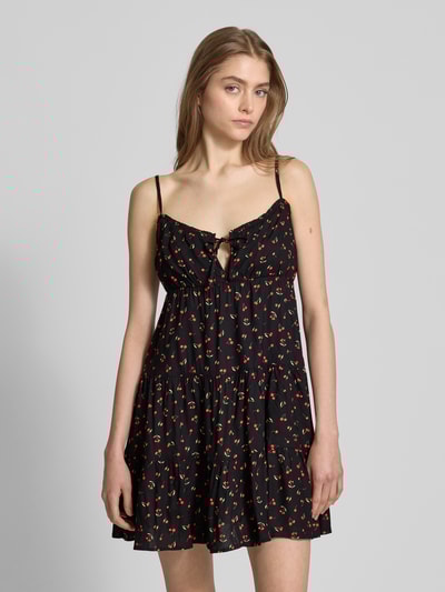 Review Mini-jurk met druppelvormige hals Zwart - 4