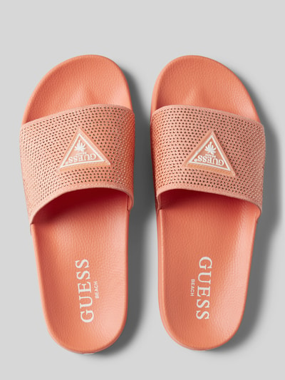 Guess Slides mit Paillettenbesatz Orange Melange 4