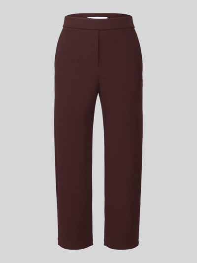Raffaello Rossi Regular fit barrel leg broek met labeldetail model 'PHIBI' Donkerbruin - 2