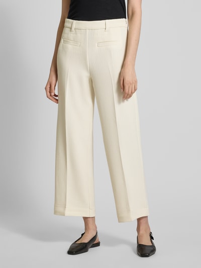 ROSNER Wide leg stoffen broek met structuurmotief, model 'Mara' Offwhite - 4