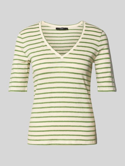 Weekend Max Mara T-Shirt mit V-Ausschnitt Modell 'OPZIONE' Gruen 2