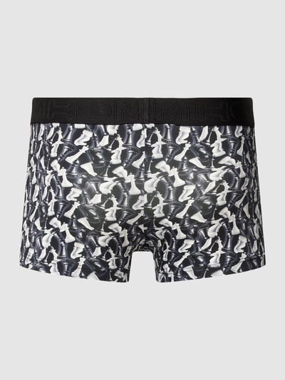 HOM Boxershort met all-over motiefprint, model 'CHESS' Zwart - 3