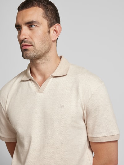 Jack & Jones Premium Poloshirt met labelstitching, model 'WILLAS' Zand - 3