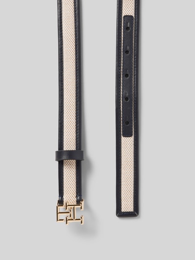 Tommy Hilfiger Gürtel aus Leder mit Baumwoll-Anteil Marine 3