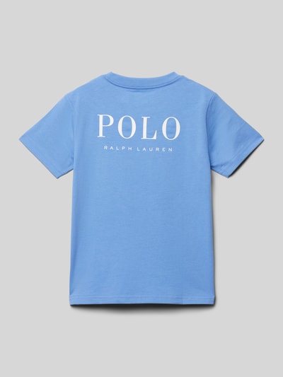 Polo Ralph Lauren Teens T-shirt o kroju regular fit z nadrukiem z logo z tyłu Błękitny 3