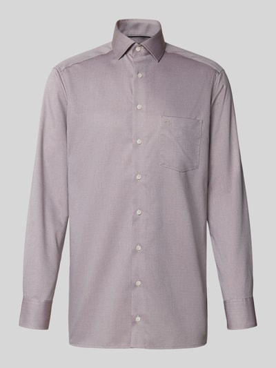 OLYMP Modern Fit Business-Hemd mit Kentkragen Modell 'Global Kent' Mittelbraun 2