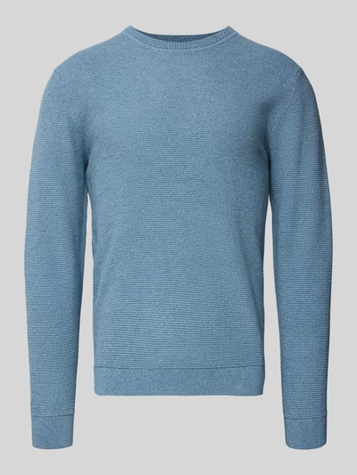 Selected Homme Regular Fit Pullover aus reiner Bio-Baumwolle Modell 'ROSS' Blau Melange 2