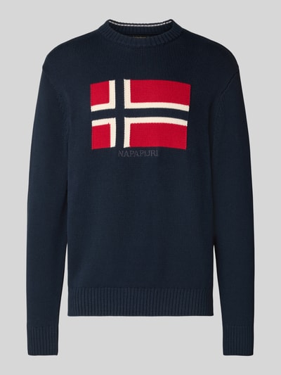 Napapijri Strickpullover mit Rundhalsausschnitt Modell 'MURA' Marine 2