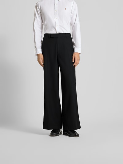 WON HUNDRED Wide Fit Anzughose mit Lanawoll-Anteil Black 4