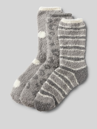 camano Socken mit Teddyfell im 3er-Pack Mittelgrau 1