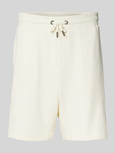 JOOP! Jeans Regular Fit Shorts mit Strukturmuster Modell 'Ediiz' Offwhite 2