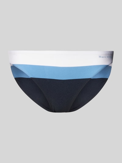 Productfoto, Bikini Slip met Label Print van Marc O'Polo, dames bikinibroekje, meerkleurig, gestreept patroon, labelprint, gladde stof