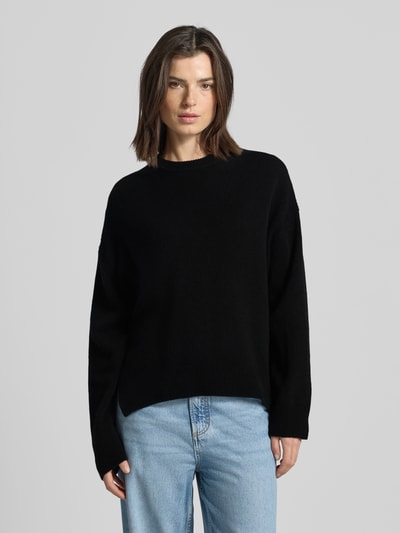 Drykorn Oversized Strickpullover mit gerippten Abschlüssen Black 4