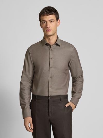 ETERNA Slim Fit Business-Hemd mit Kentkragen Sand 4