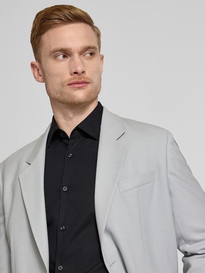 HUGO Slim Fit Business-Hemd mit Knopfleiste Modell 'Kenno' Black 3