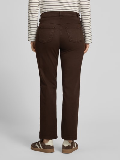 MAC straight fit jeans van katoenmix model 'Dream' Donkerbruin - 5