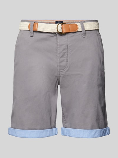 MCNEAL Slim Fit Bermudas mit Gürtel Graphit 2