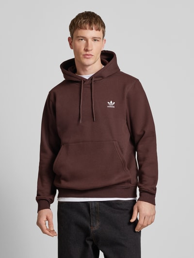 adidas Originals Hoodie mit Label-Stitching Dunkelbraun 4