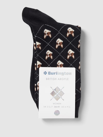 Burlington Socken mit Allover-Muster Modell 'Corgi' Black 3