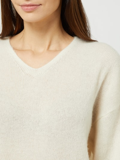 BOSS Orange Sweter z dodatkiem wełny model ‘Fillallon’ Écru 3
